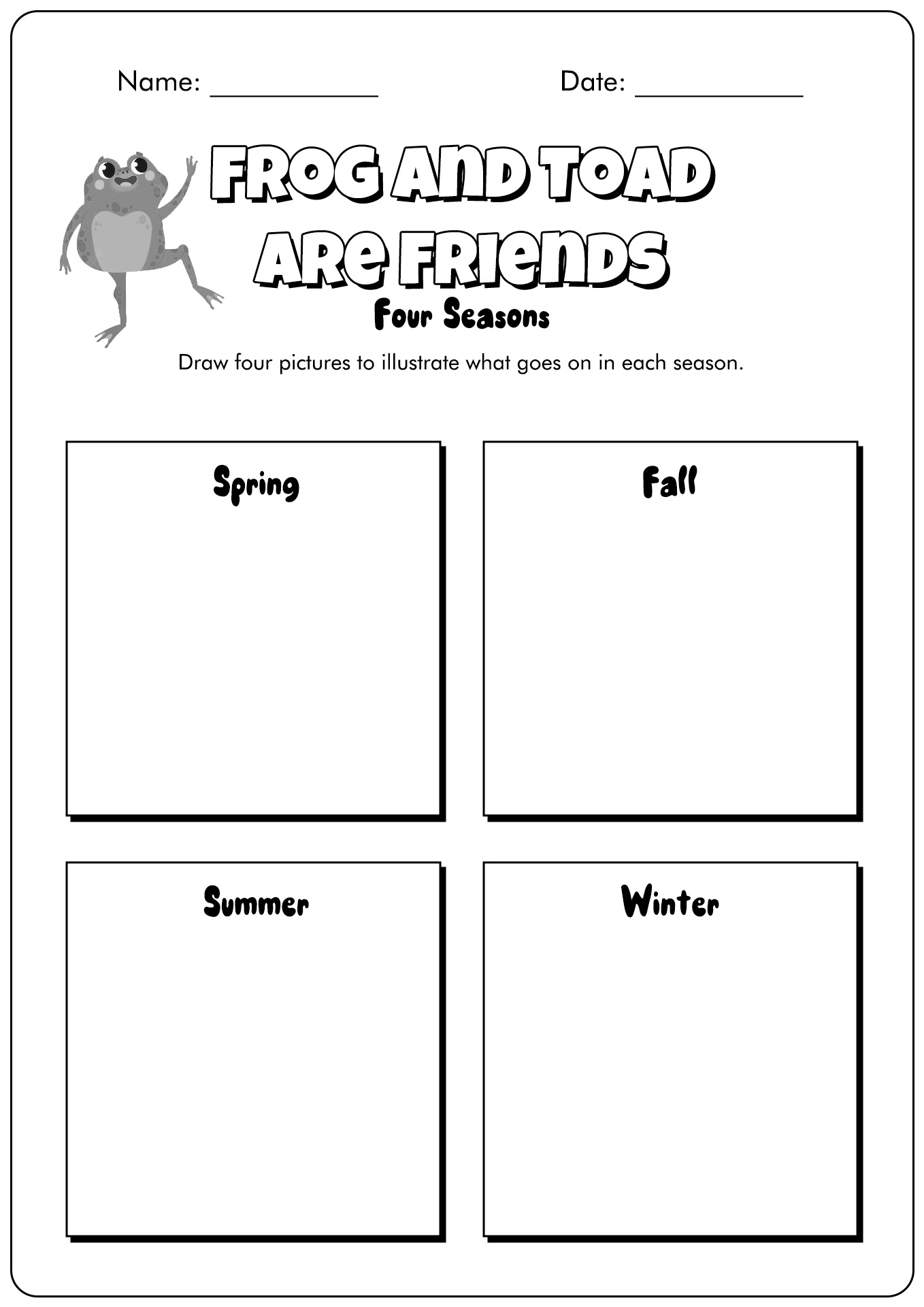 Frog and Toad Are Friends Worksheets