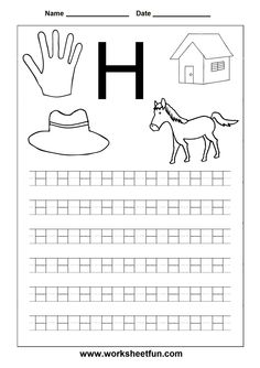 Letter H Tracing Worksheets Preschool Image