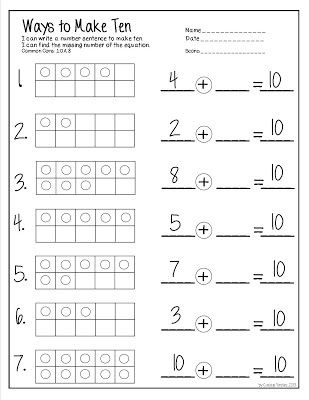 Missing Addends Worksheet 1st Grade Math Image