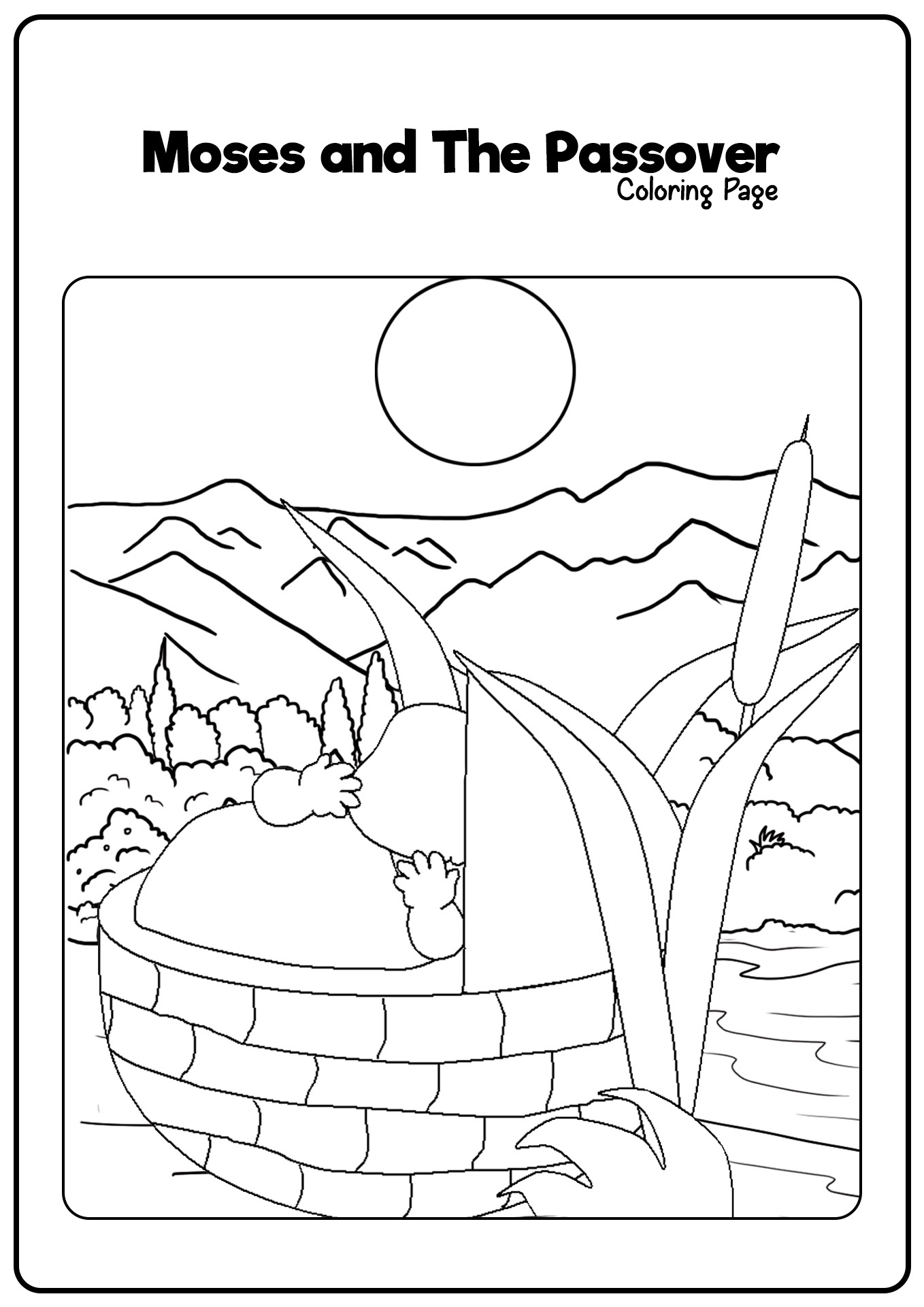 Moses and the Passover Coloring Pages