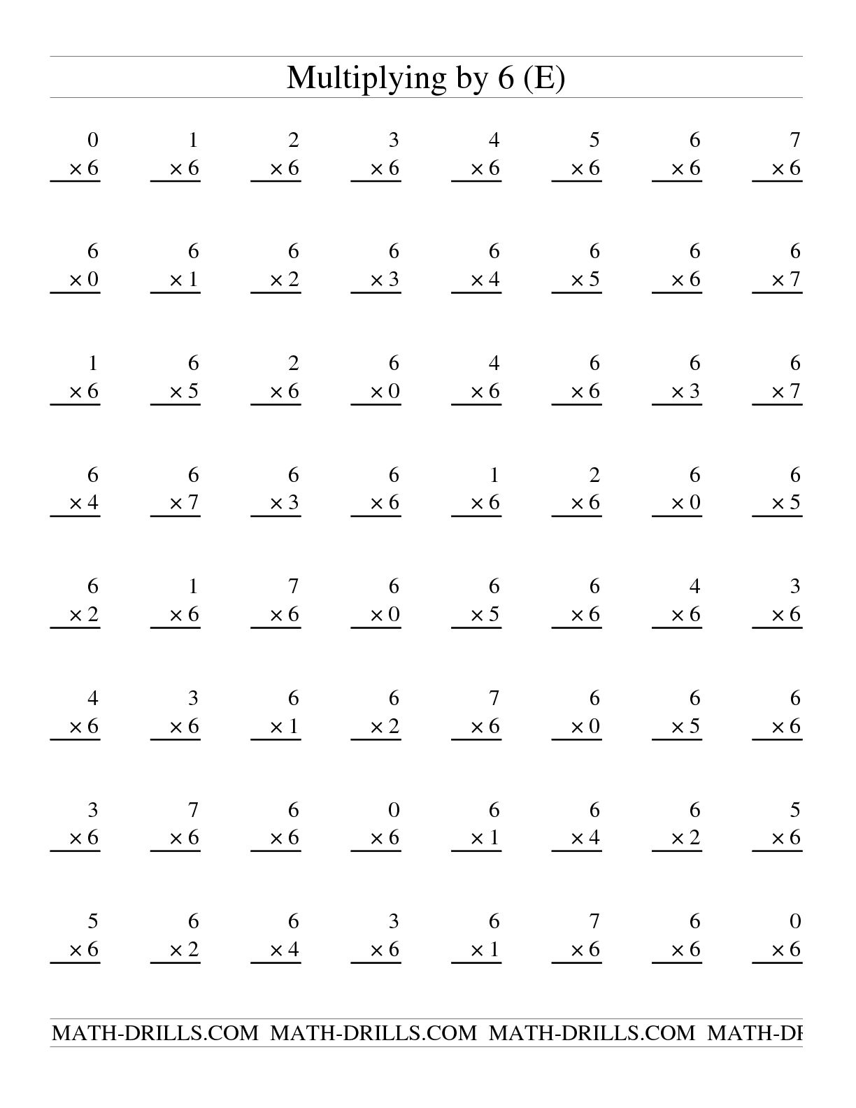 Multiplication Worksheets by 3 Image