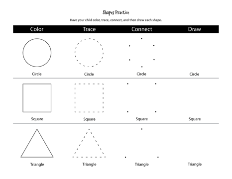 Practice Shapes Printables Image