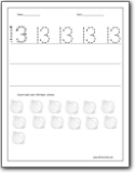 Preschool Worksheets Number 13