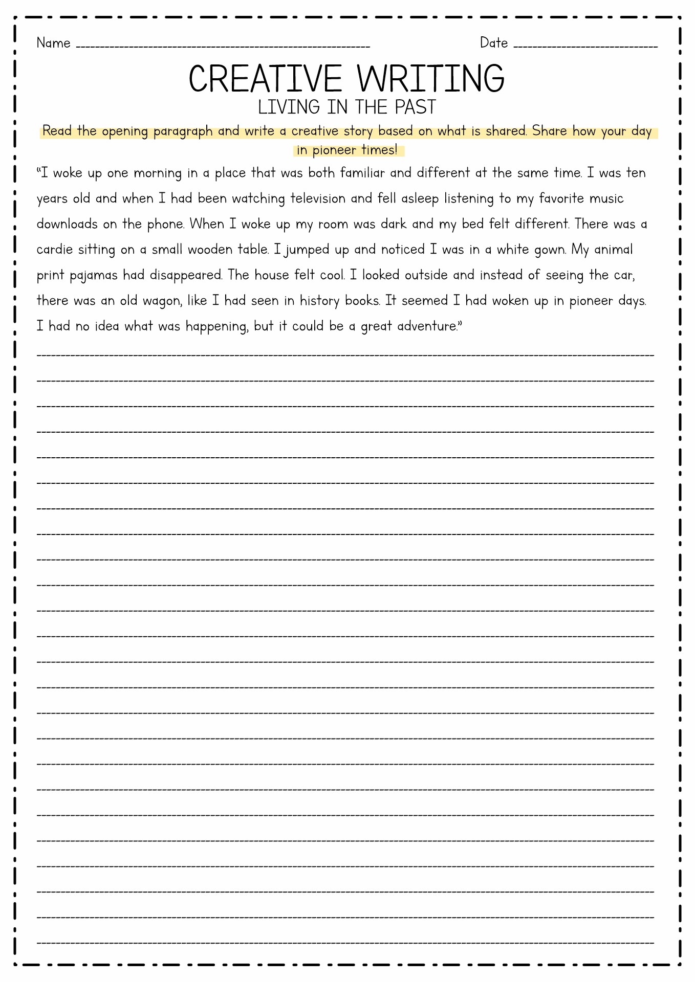 Printable 4th Grade Writing Worksheets