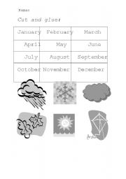 Seasons Cut and Paste Worksheet Image