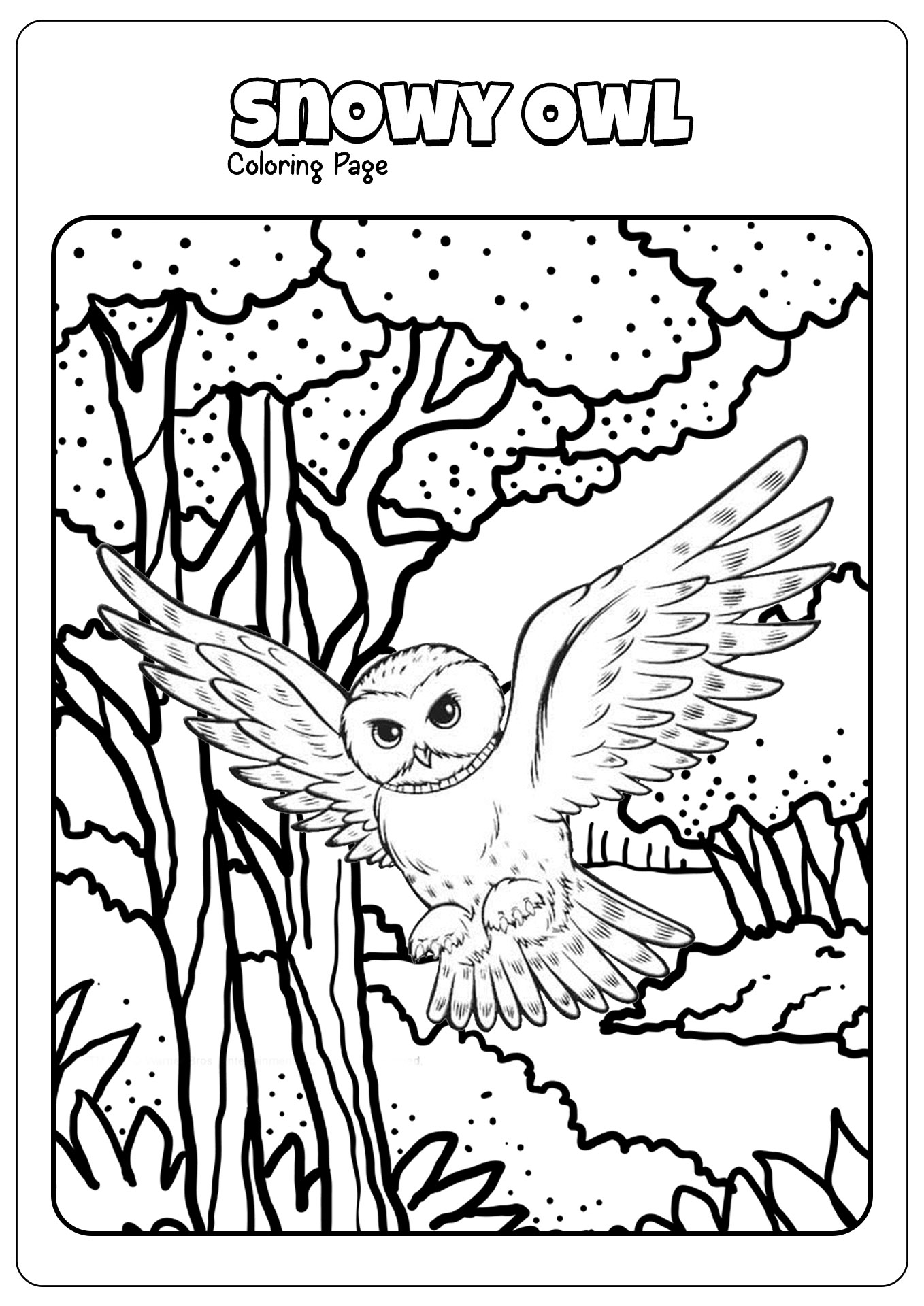 Snowy Owl Coloring Pages