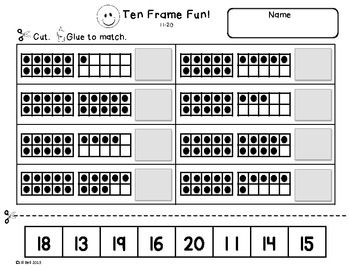 Ten Frame Worksheets Image