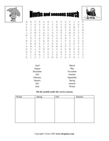 Weather Word Search Printable Image
