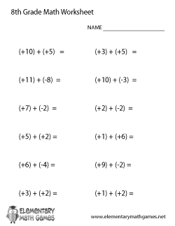 8th Grade Math Equations Worksheets Image