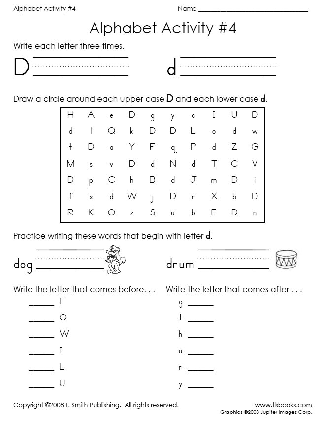 Alphabet Worksheet Activities Image