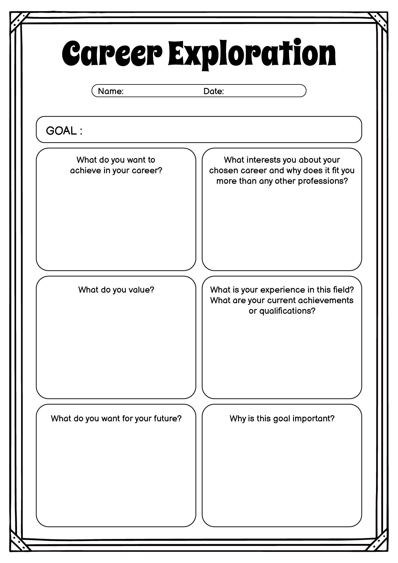 Free Printable Career Test For Students