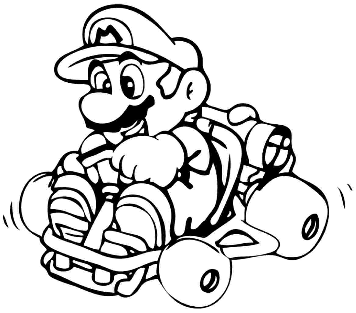 Colouring Pages Cartoon Super Mario Bros Printable For Preschool Image