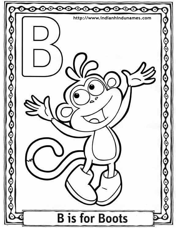 Dora Alphabet Coloring Pages Image