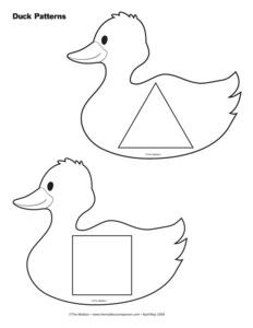 Duck Shape Template Image