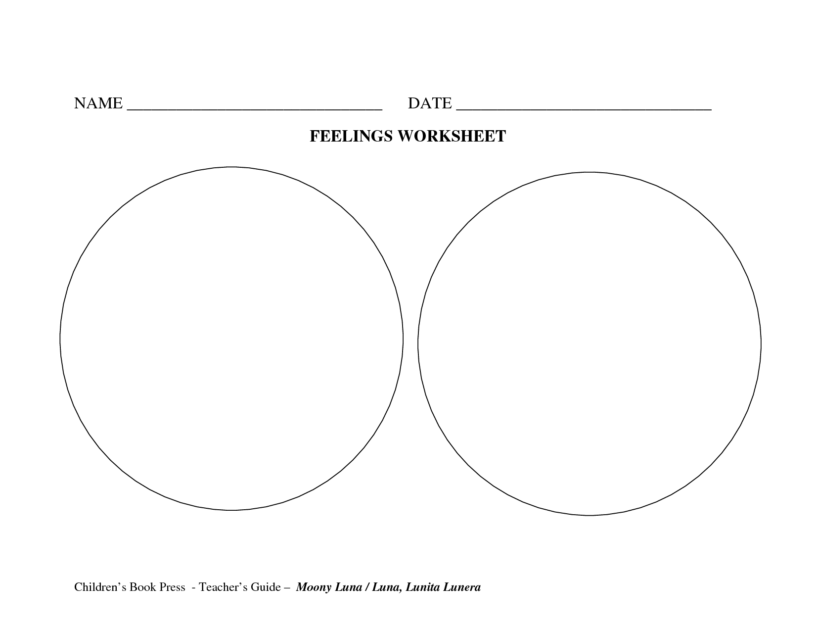 What Are Emotions Worksheet