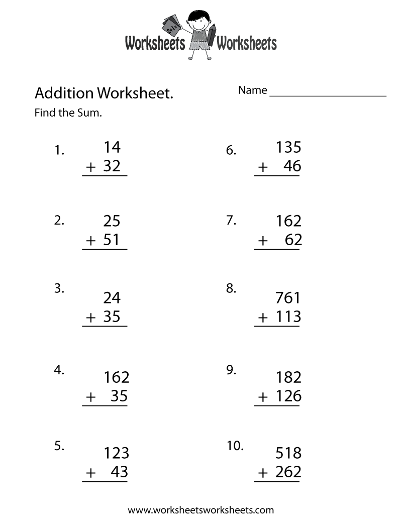 Free Printable Math Worksheets Subtraction
