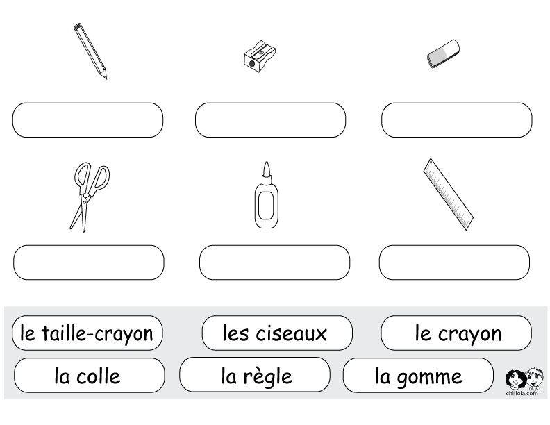 Learning French Worksheets Image