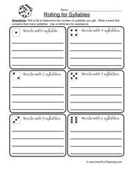 Printable Syllable Worksheets Image