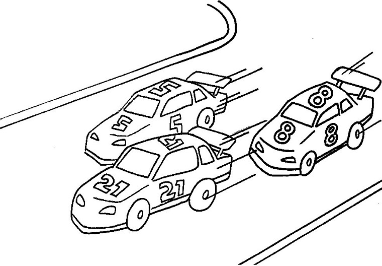 Race Car Coloring Pages Image