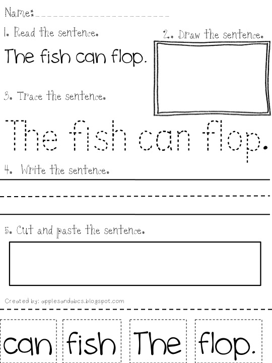 Reading Simple Sentence Kindergarten Image