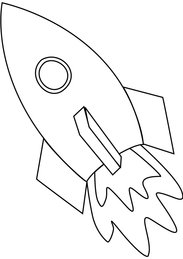 Rocket Ship Coloring Pages for Kids Image