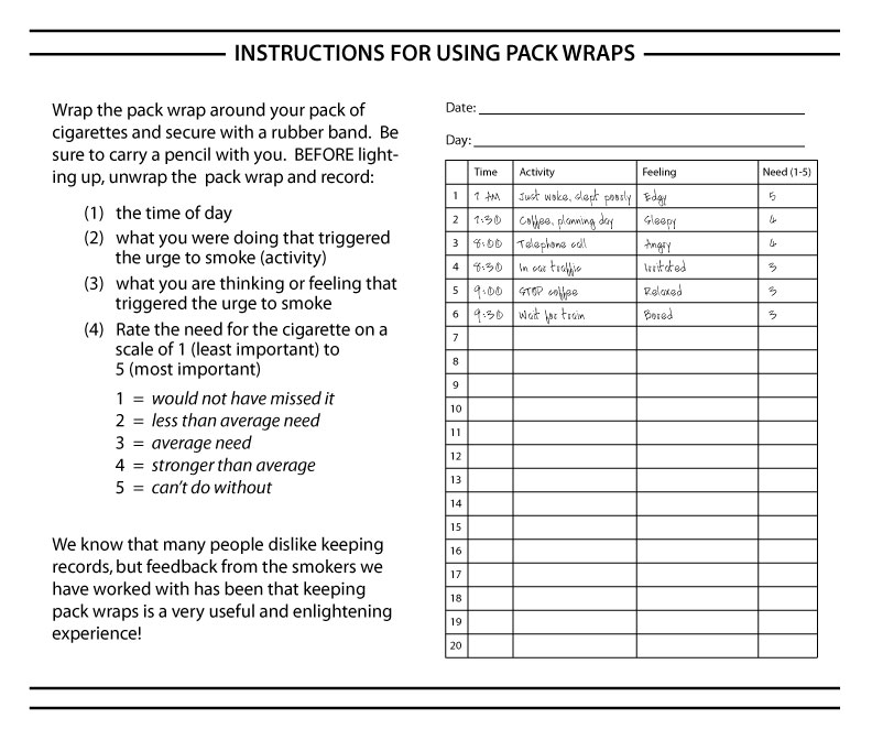 Smoking Worksheet Pack Wraps Image