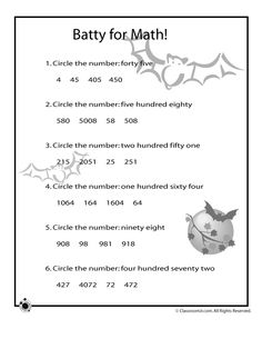 2nd Grade Halloween Math Worksheets Image