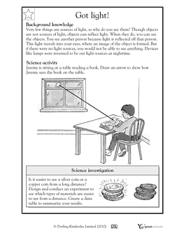 4th Grade Light Worksheets Image