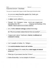 6th Grade Social Studies Printable Worksheets