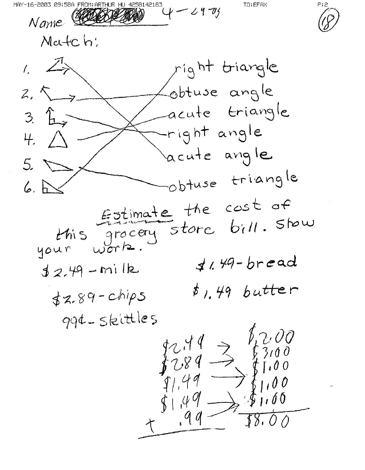 8th Grade Math Worksheets Image