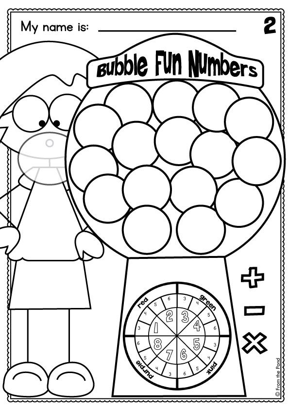 Bubble Number Worksheet Image