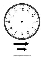 Clock Face with Hands Worksheets Image