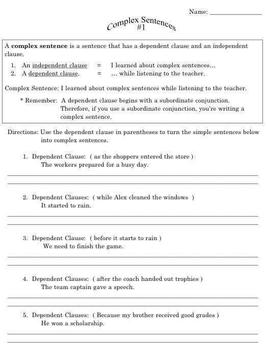 Free 6th Grade English Worksheets Image