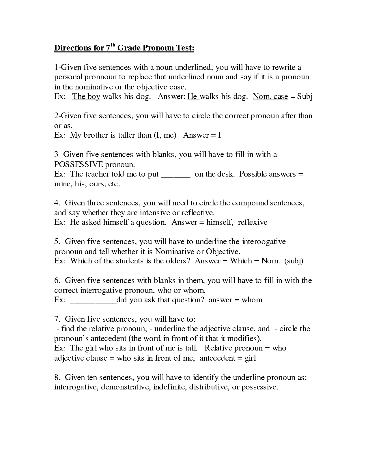Free Printable Worksheets 6th Grade