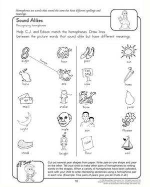 Homophones Worksheet 2nd Grade