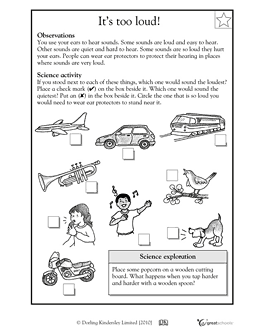 Loud and Soft Sounds Worksheets Image