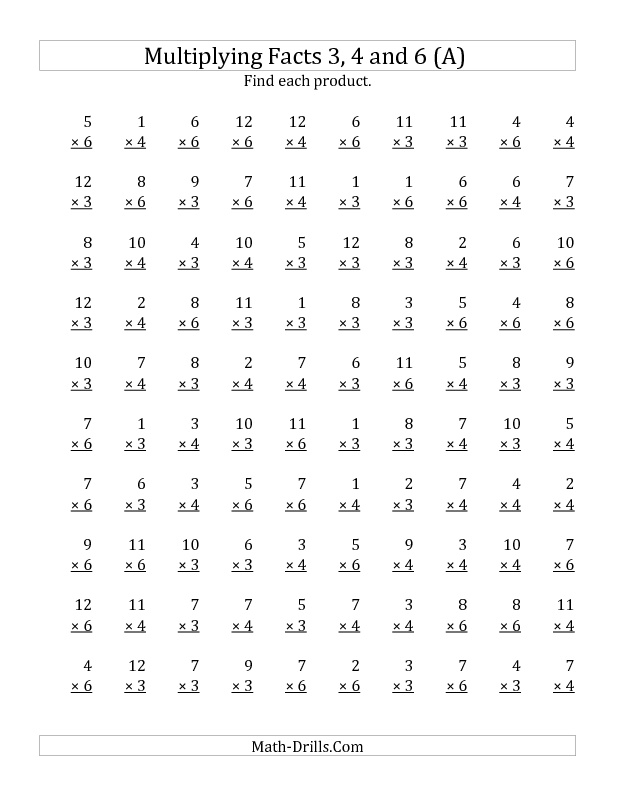 Math Multiplication Worksheets 3rd Grade 3 Image