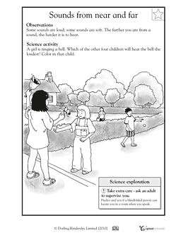Near and Far Worksheets for Kindergarten
