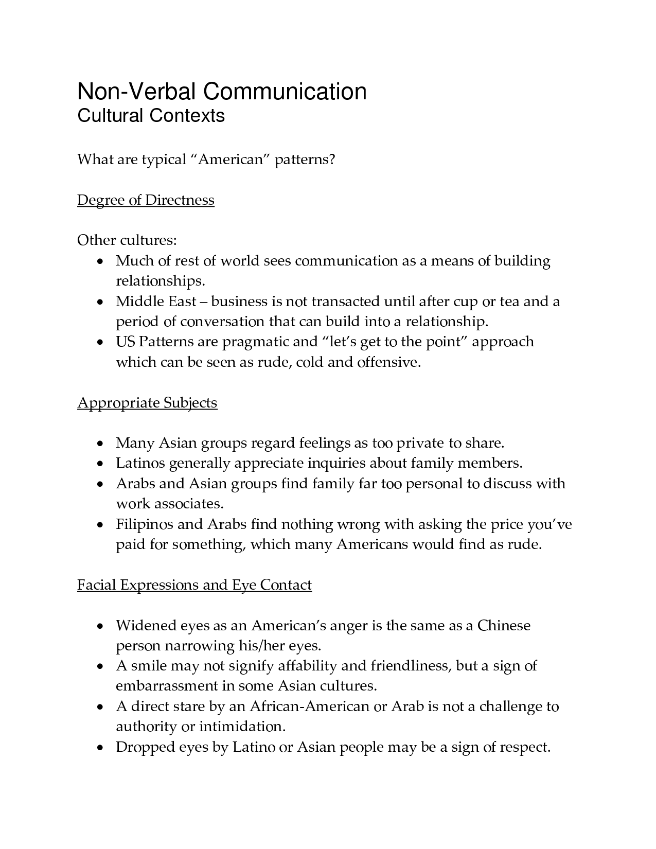 essay on nonverbal communication example