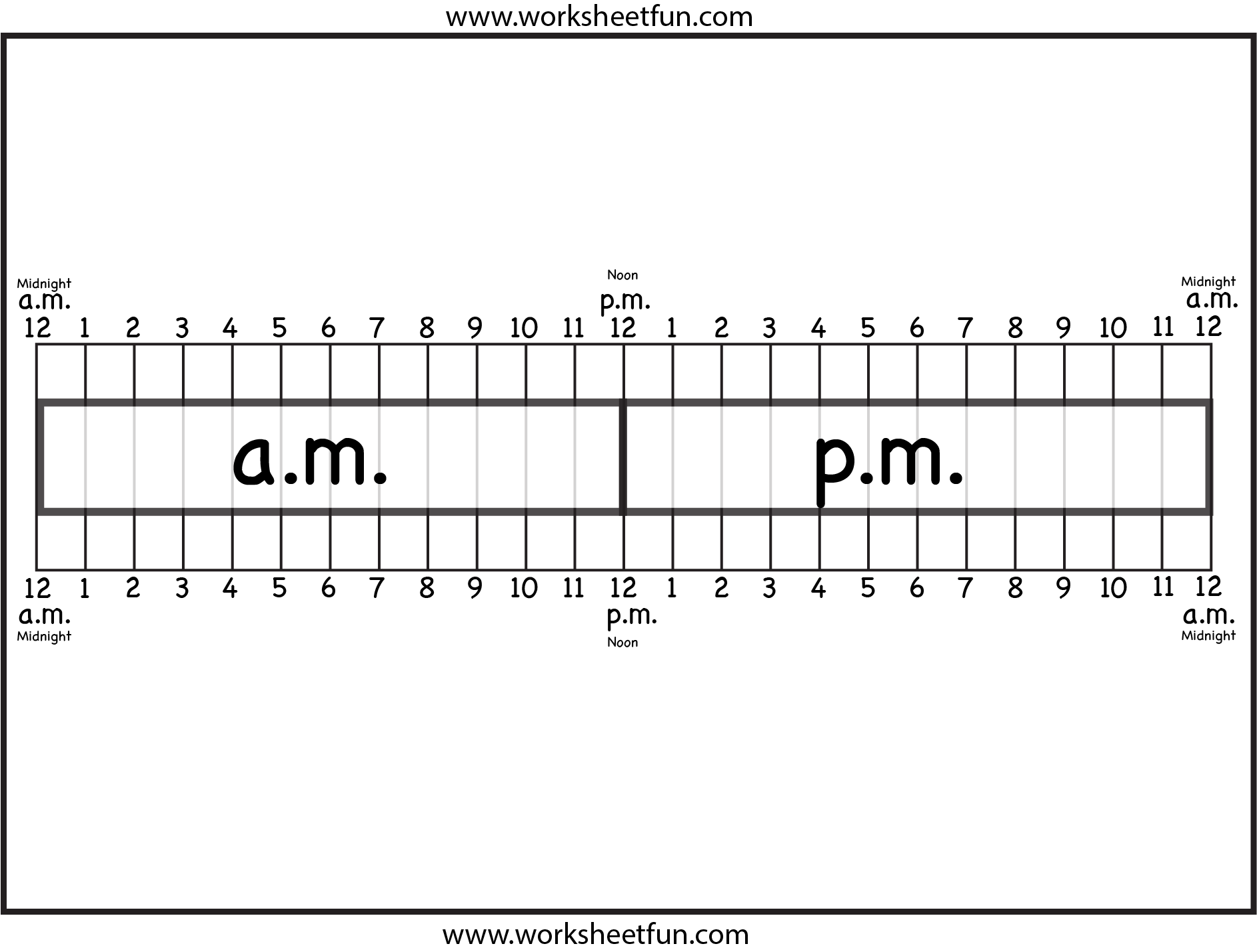 Number Line Elapsed Time Ruler Image