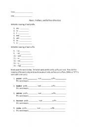 Prefixes Suffixes Worksheets Middle School