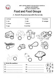 Food Groups Worksheets for Adults