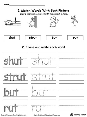 Un Word Family Worksheets Kindergarten Image