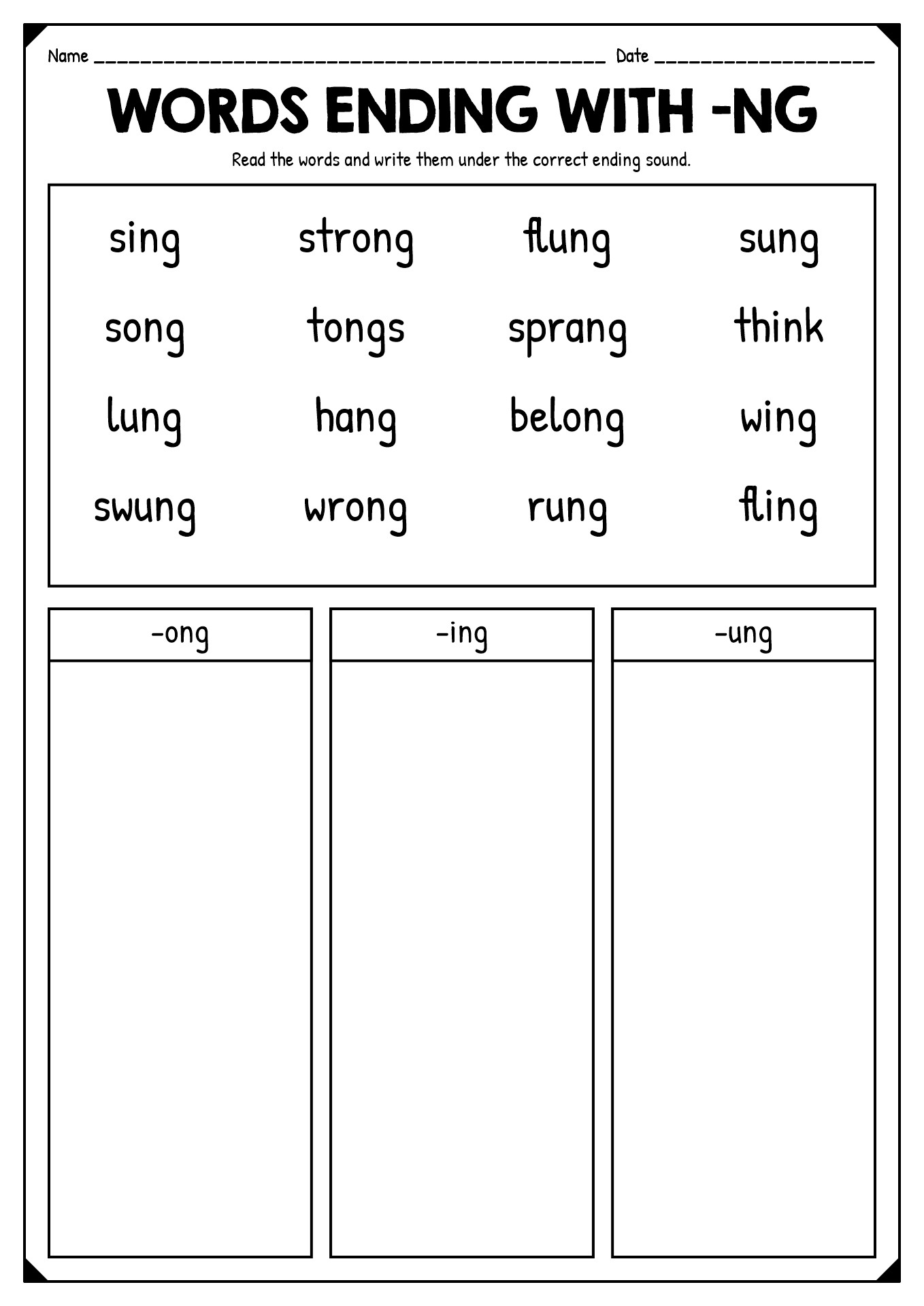 12 Ng Sound Printable Worksheets Worksheeto