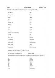 Worksheets Suffixes and Their Meanings