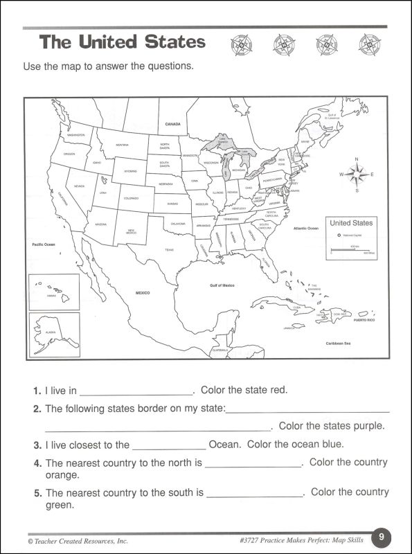 12 Best Images of World Geography Map Skills Worksheet ...