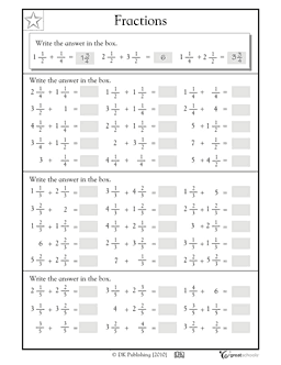 Adding Mixed Numbers Worksheets 4th Grade Image