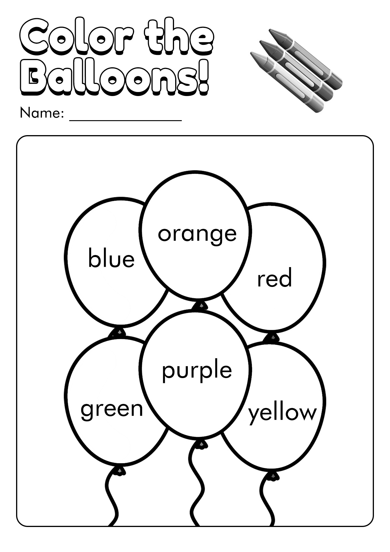 Colors Coloring Worksheets