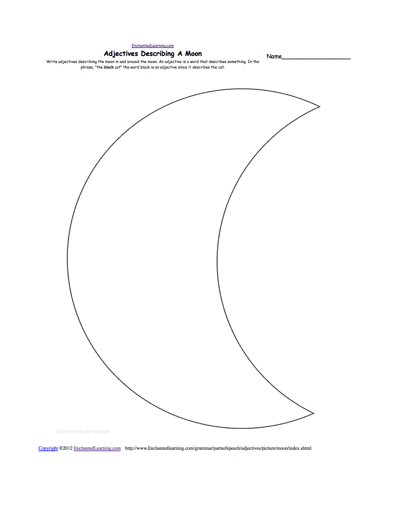 Crescent Moon Worksheets Preschool Image
