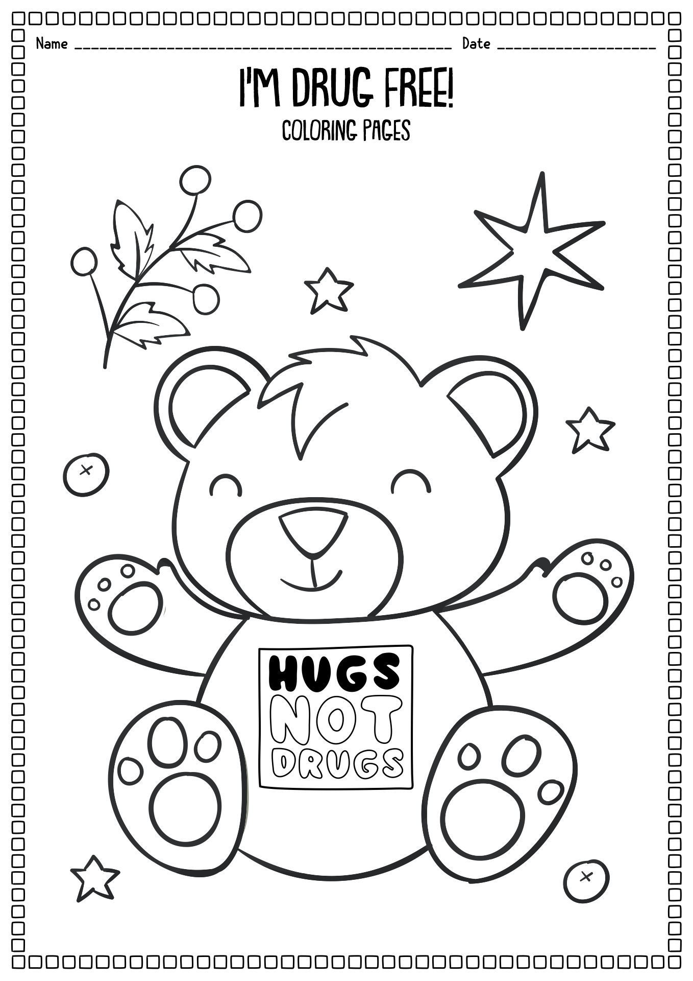 Drug Abuse Coloring Pages
